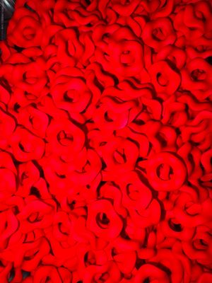 Matte Wavy Spacer Red