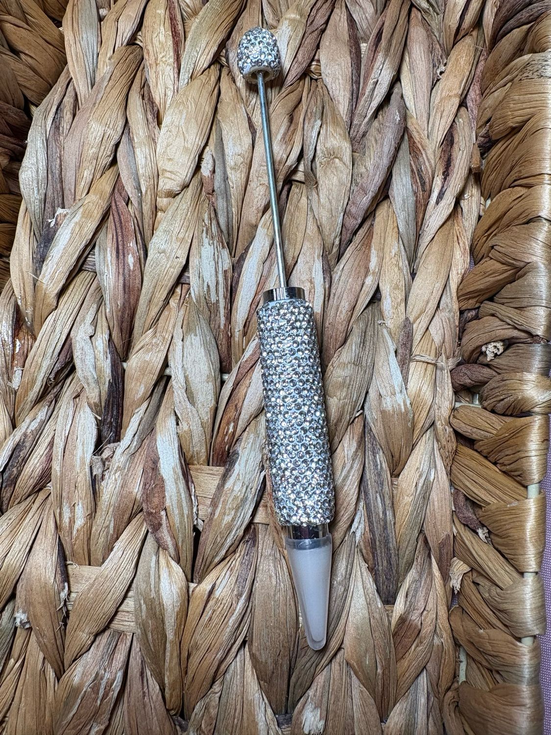 Silver Rhinestone Wax Pen