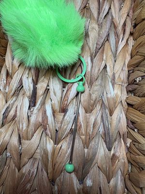 Light Green Pom Pom Keychain Beadable