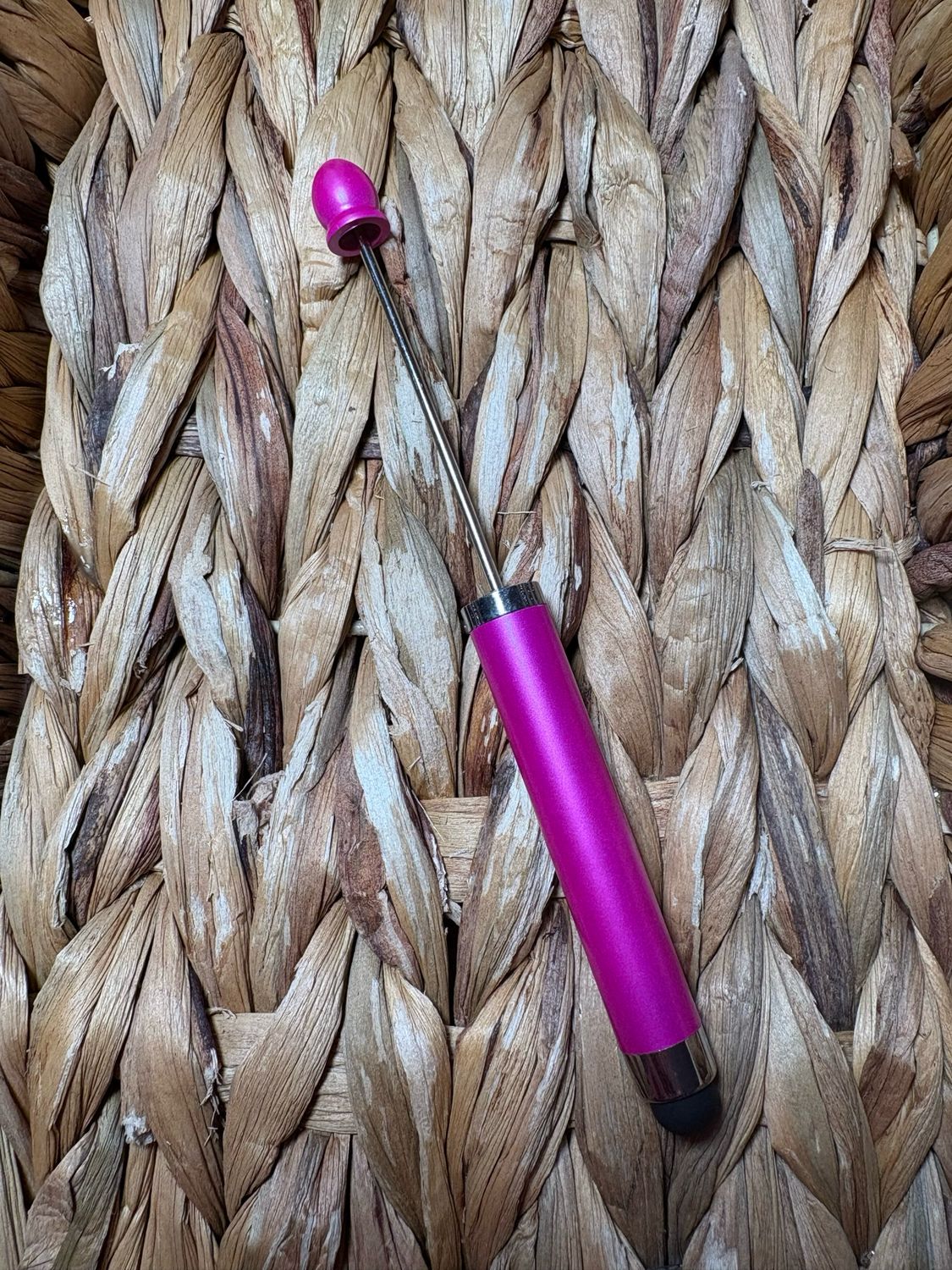 Pink 2-1 Beadable Stylus Pen 