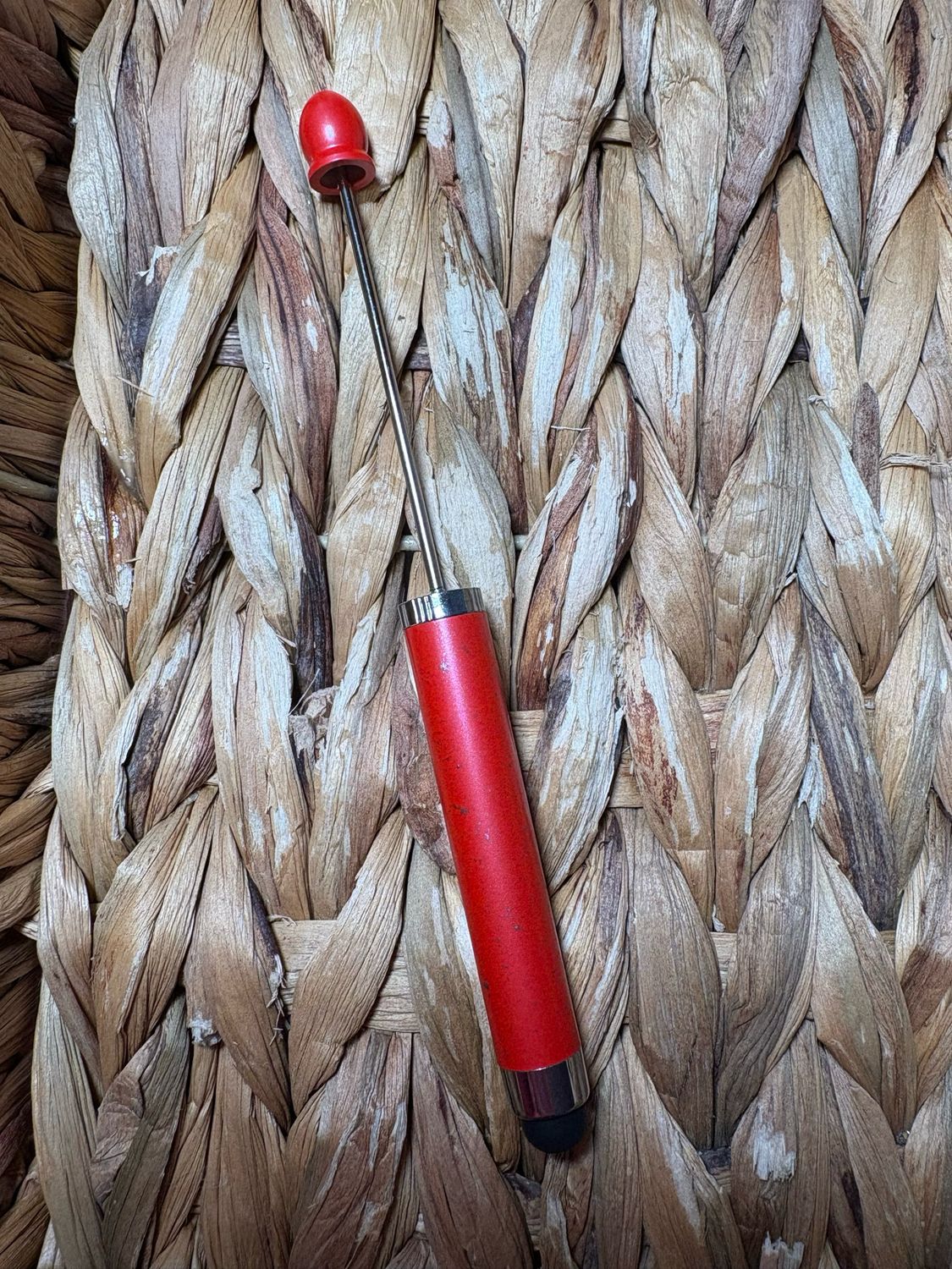 Red 2-1 Beadable Stylus Pen 