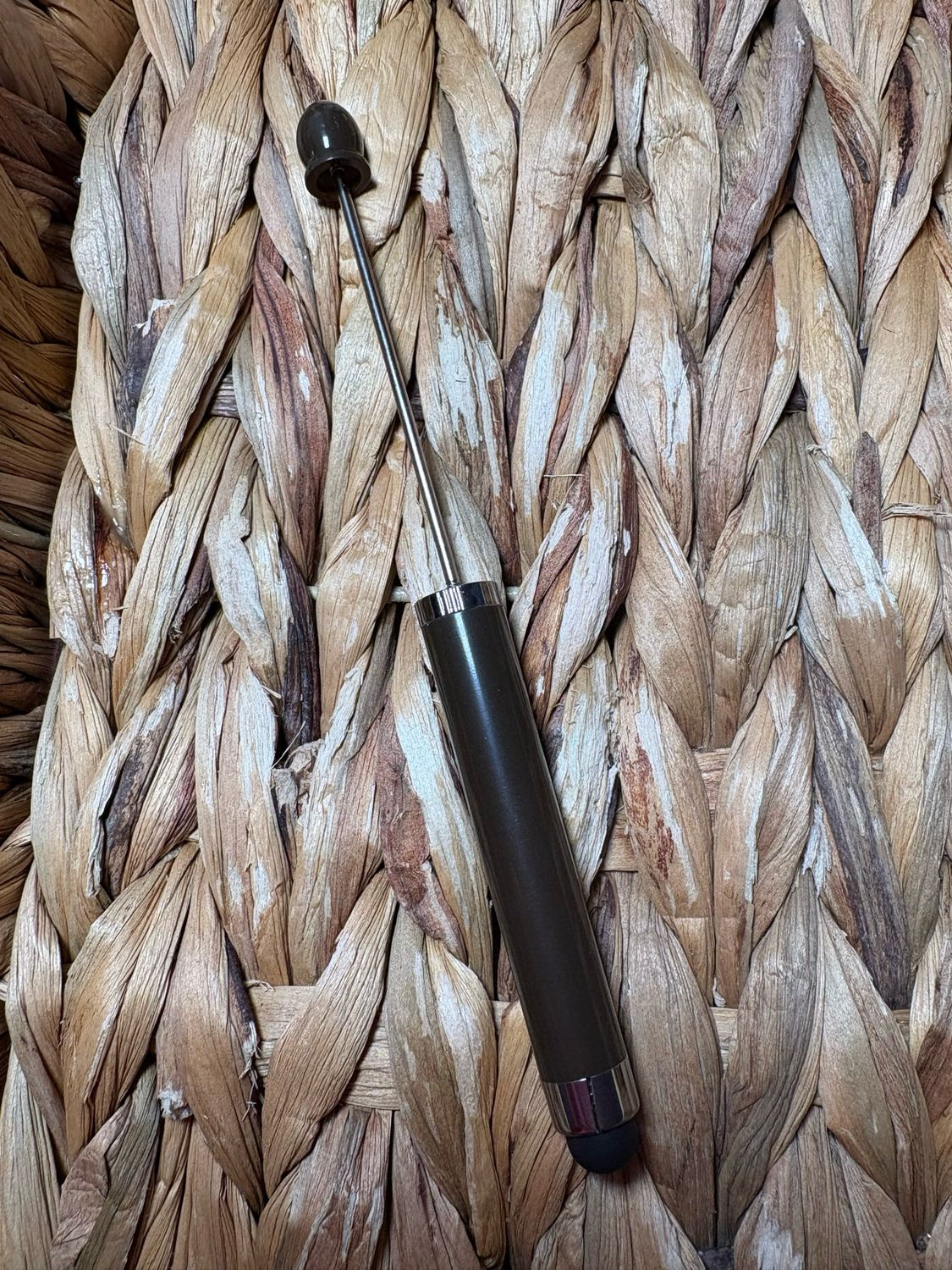 Brown 2-1 Beadable Stylus Pen 