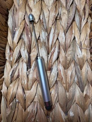 Silver 2-1 Beadable Stylus Pen 