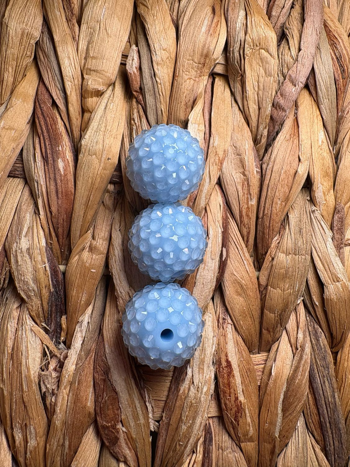 20mm Baby Blue Jelly Rhinestone Beads B303