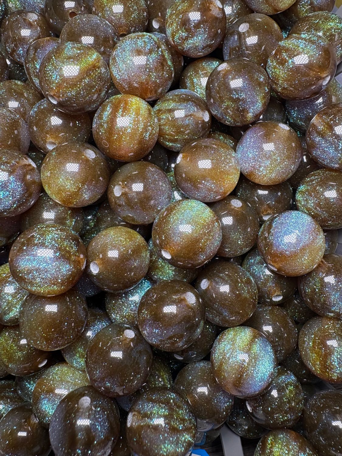 15mm Brown Galaxy Beads B201