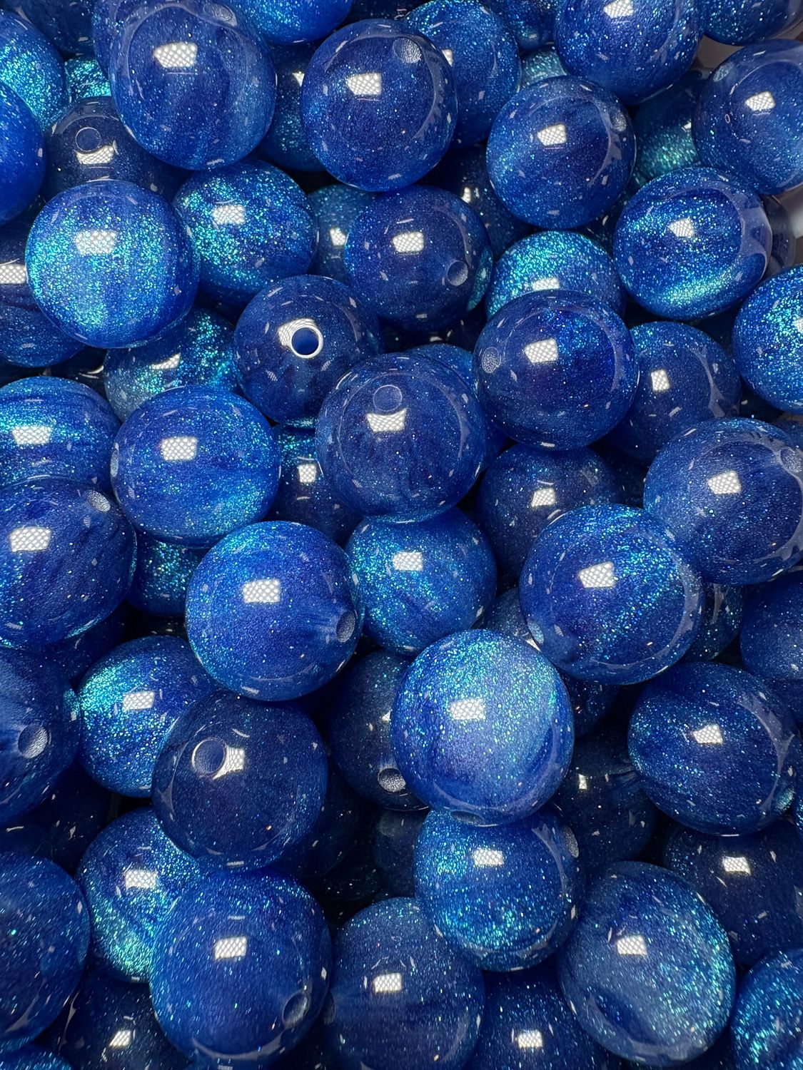 15mm Dark Blue Galaxy Beads B208