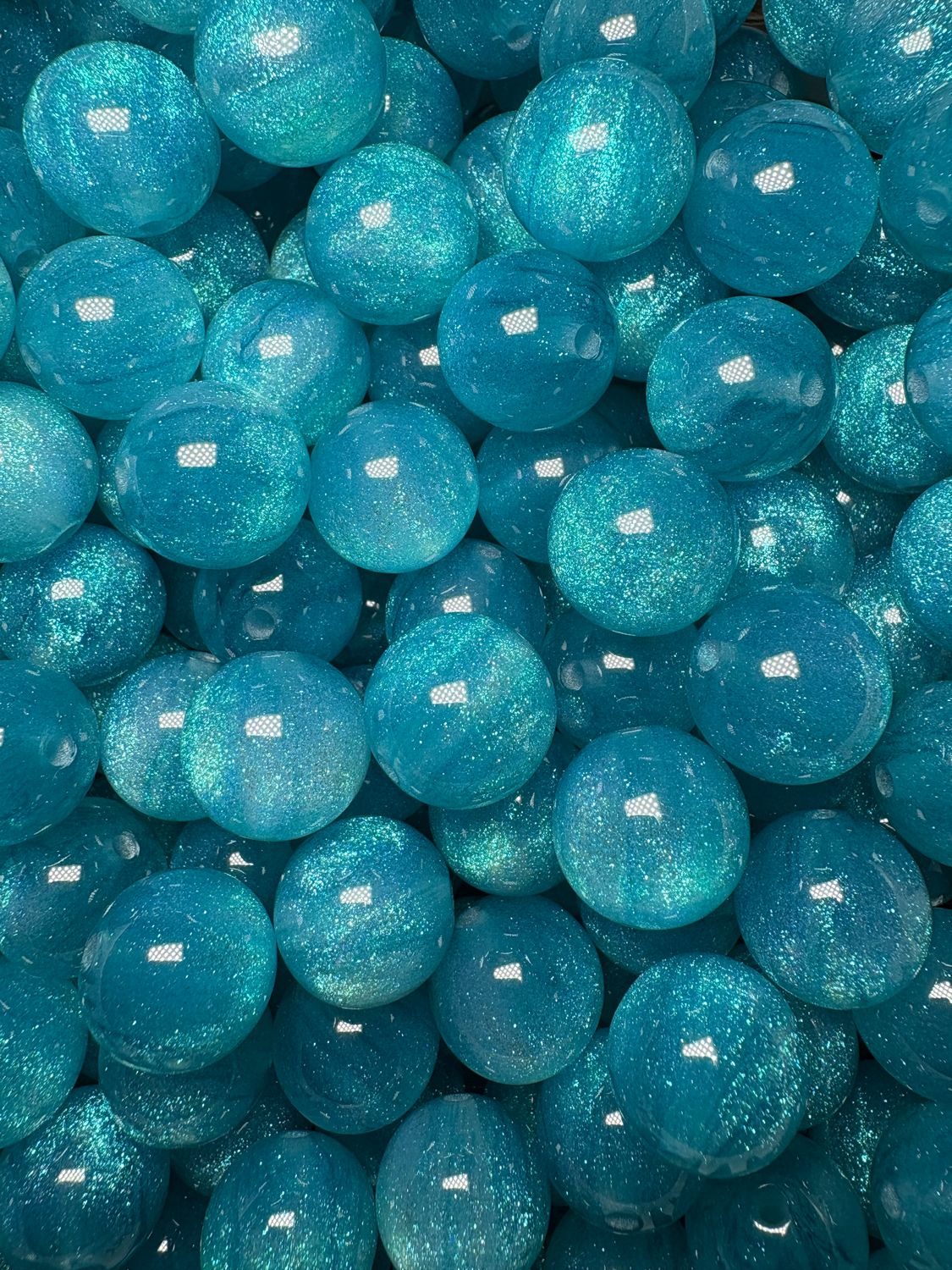 15mm Turquoise Galaxy Beads B204