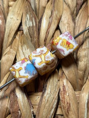 Honey Bear Square Silicone Beads SB1