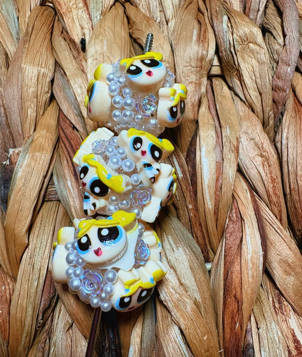 Blue PPG Head Sugar Bead B78