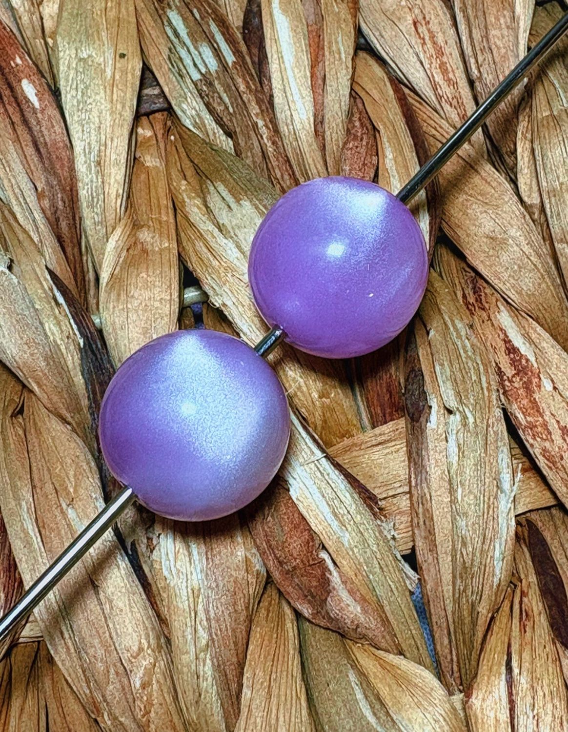 20mm Purple Cateye Bead B285