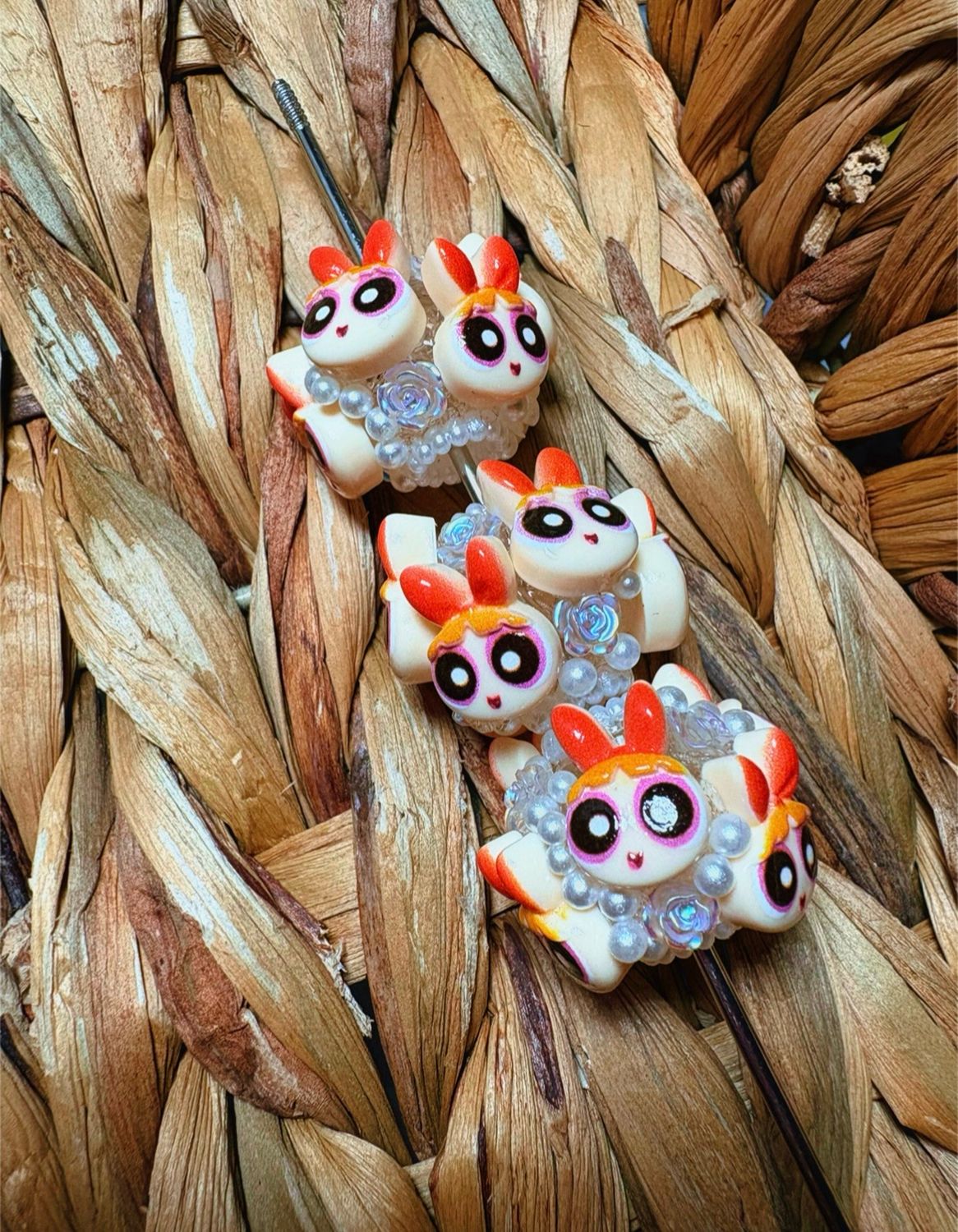 Orange PPG Head Sugar Bead B76