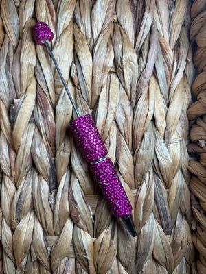 Dark Pink Rhinestone Pen P50
