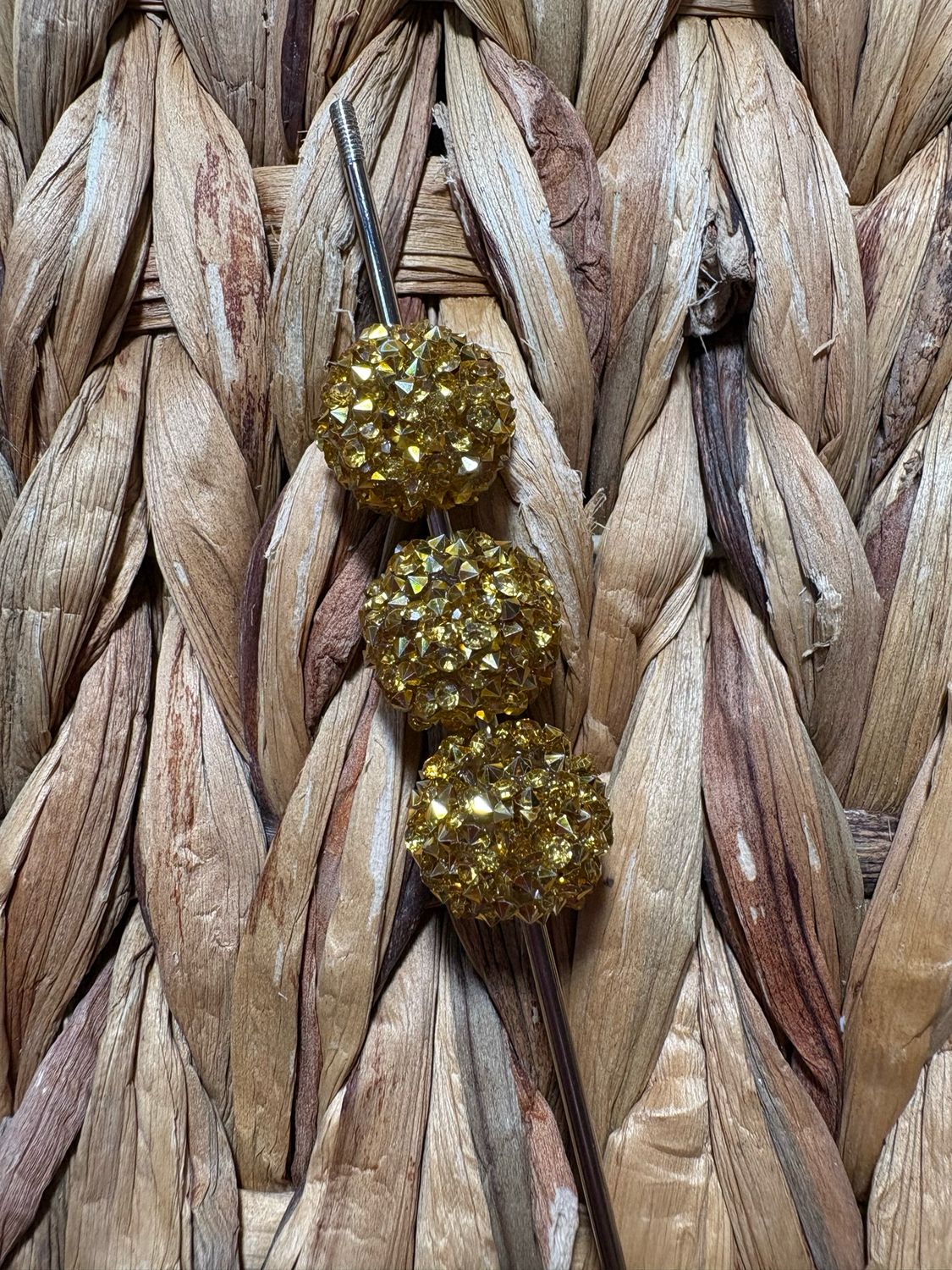 15mm Gold Sugar Beads B154