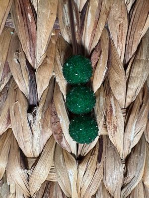 15mm Dark Green Sugar Beads B160