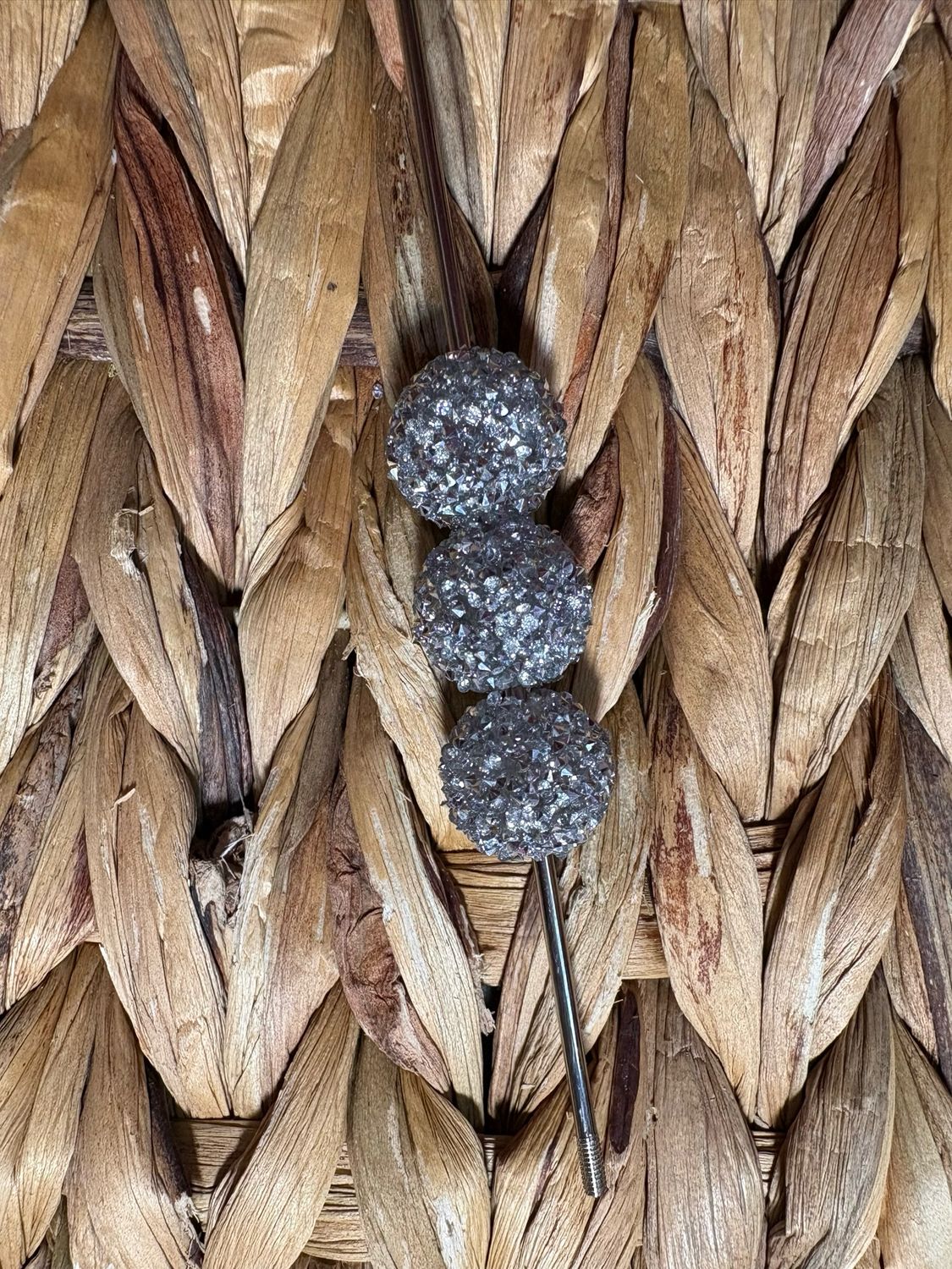 15mm Silver Sugar Beads B161