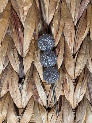 15mm Silver Sugar Beads B161