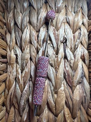 Light Pink &amp; Silver Rhinestone Pen