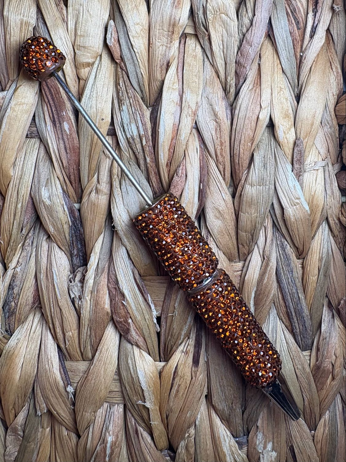 Brown Rhinestone Pen P46