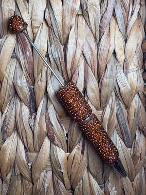 Brown Rhinestone Pen P46