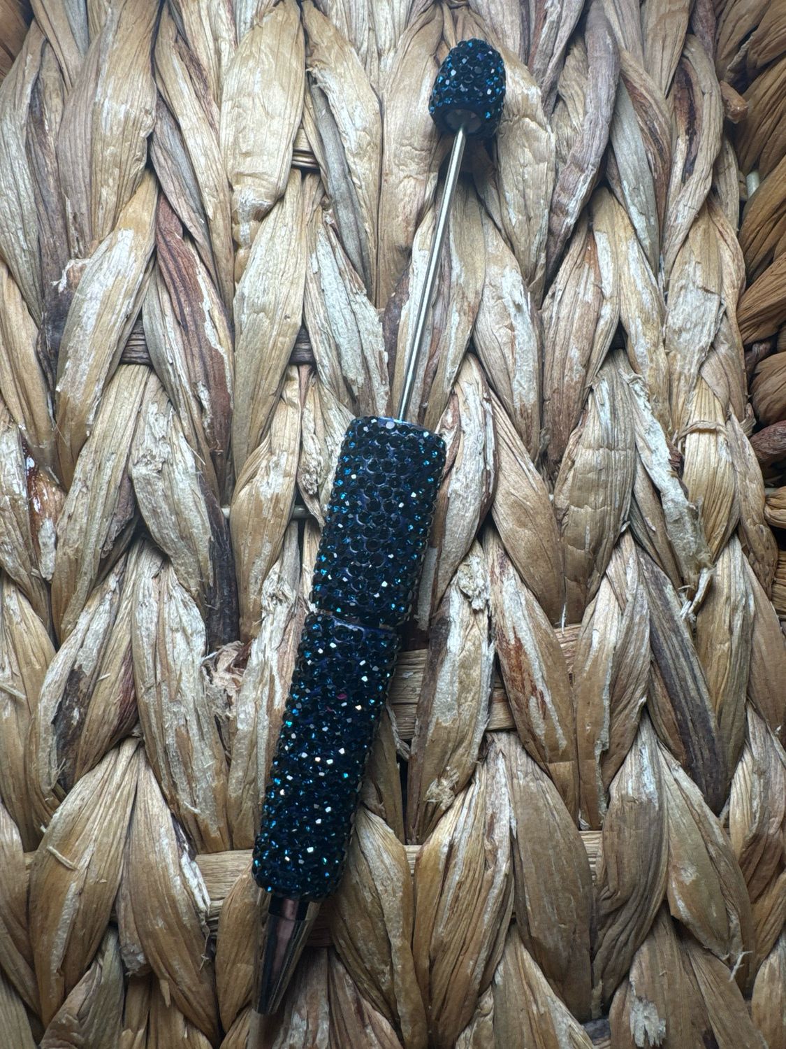 Navy Blue Rhinestone Pen