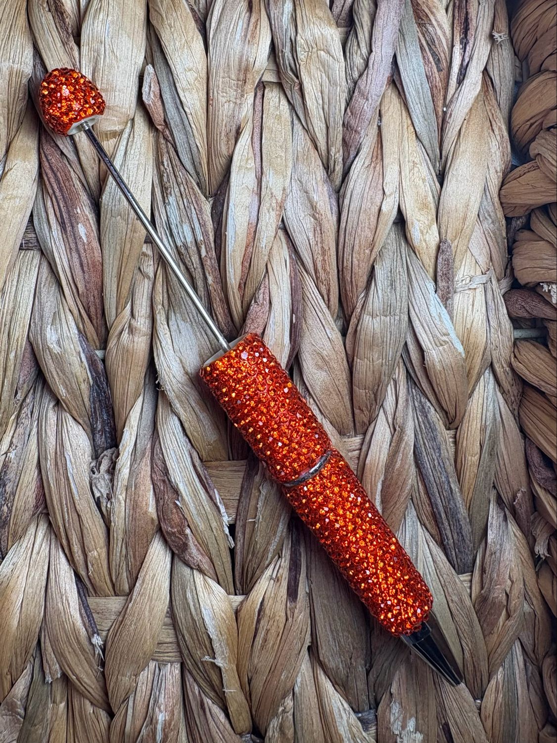 Orange Rhinestone Pen P13