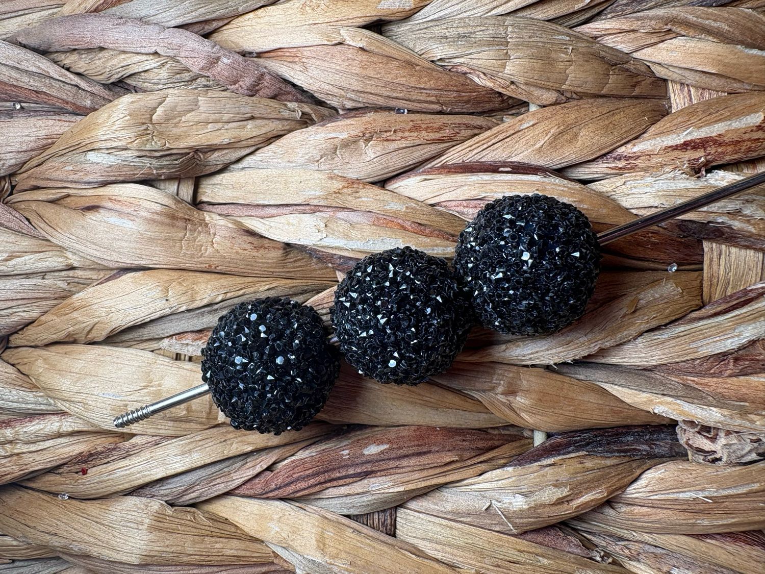 20mm Black Sugar Bead B324