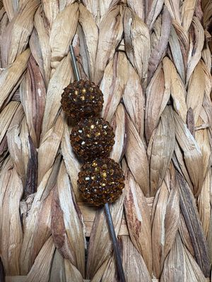 20mm Brown UV Rhinestone Beads B240