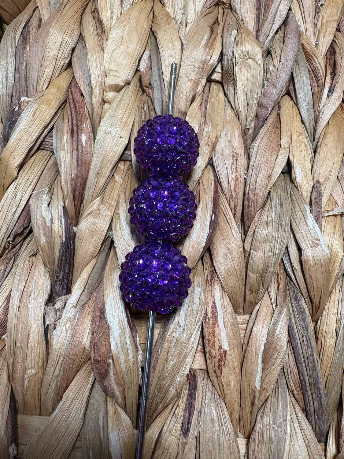 Dark Purple UV 20mm Rhinestone Beads B242