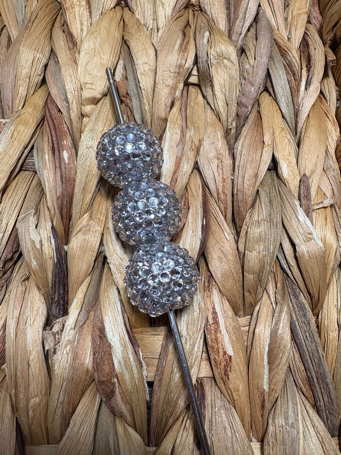 Silver 20mm UV Rhinestone Beads B245