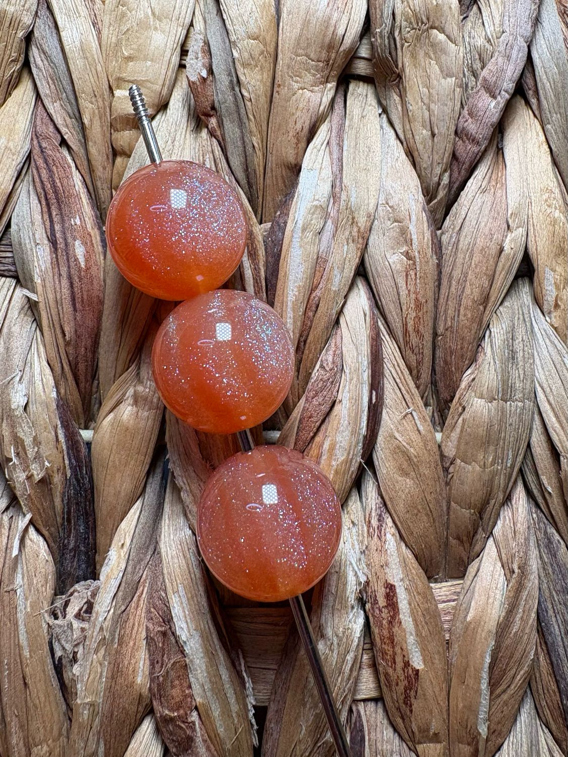Orange 20mm Galaxy Beads B251