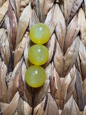 20mm Yellow Galaxy Beads B254