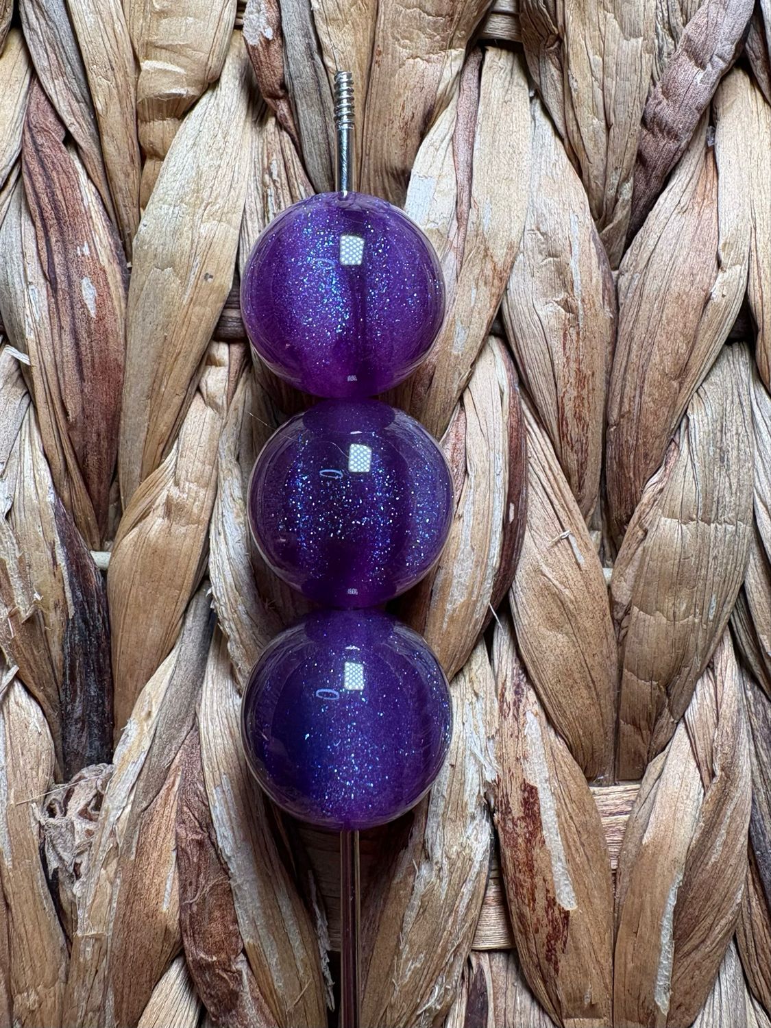 Dark Purple 20mm Galaxy Beads B257