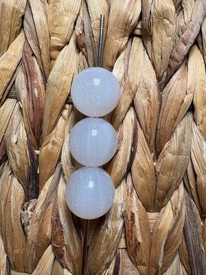 20mm White Galaxy Beads B258