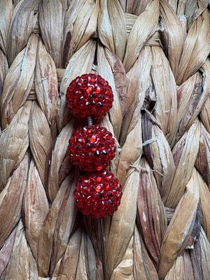 20mm Red UV Rhinestone Beads B233