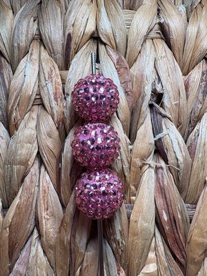 20mm Light Pink UV Rhinestone Beads B237