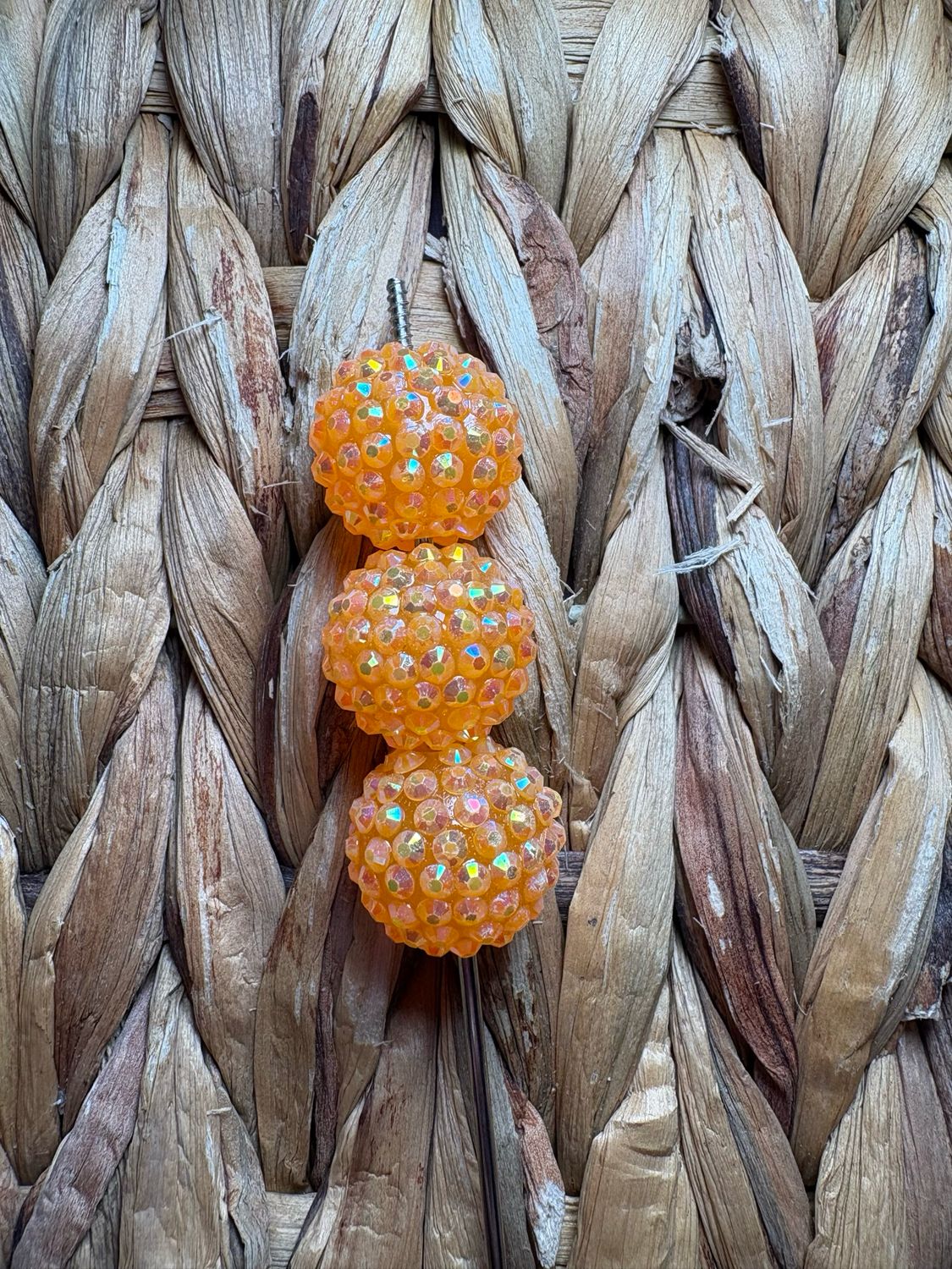 20mm Orange Rhinestone Bead AB B332