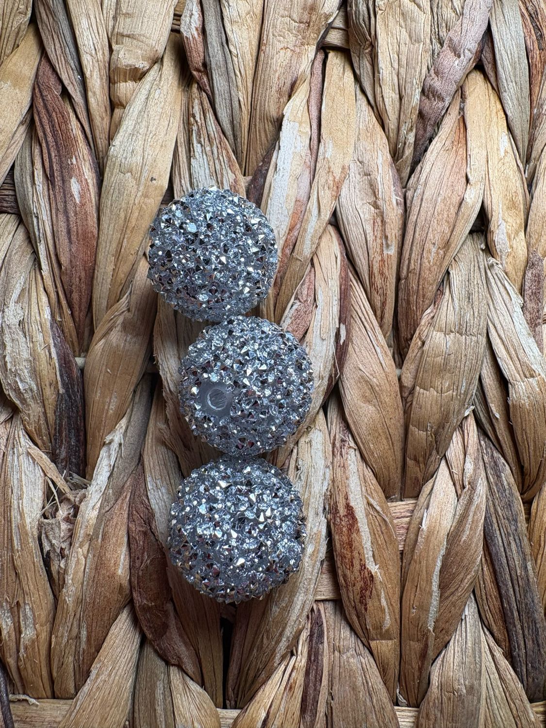 20mm Silver Sugar Bead B339