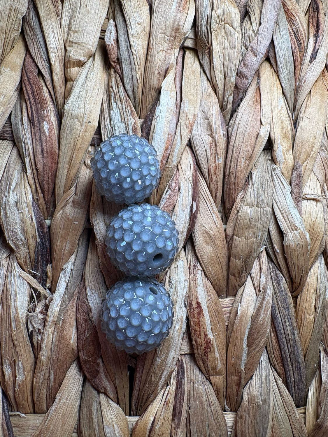 20mm Gray Jelly Rhinestone Beads B342