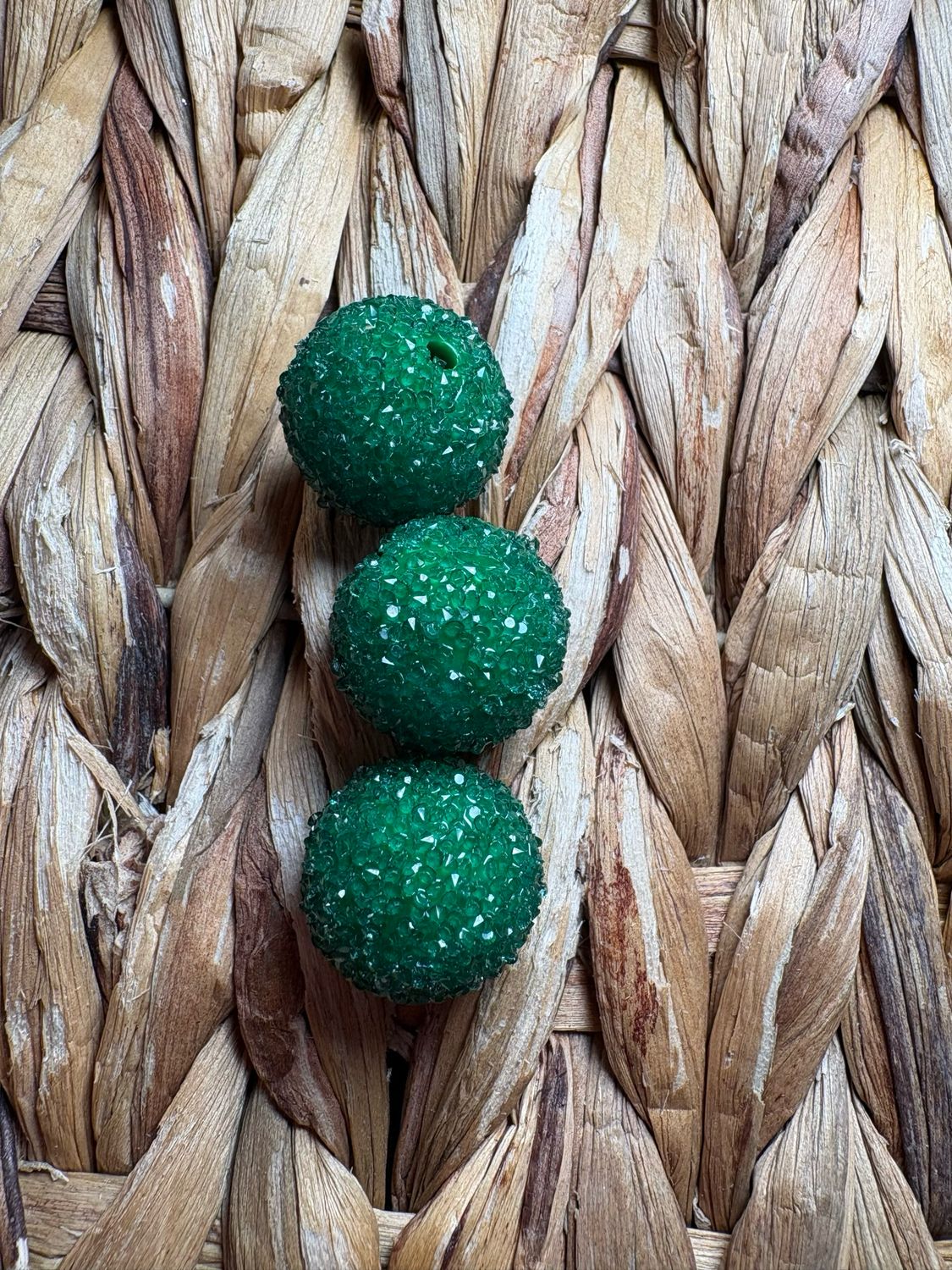 20mm Dark Green Sugar Bead B341