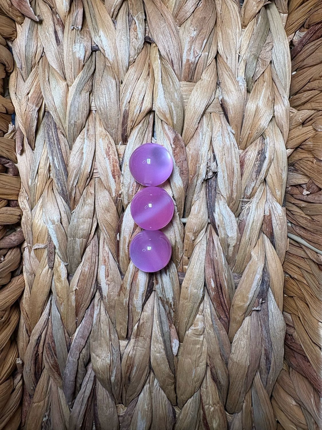 20mm Clear Light Purple Cateye Beads B279