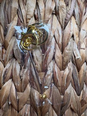 Gold Beadable Keychain