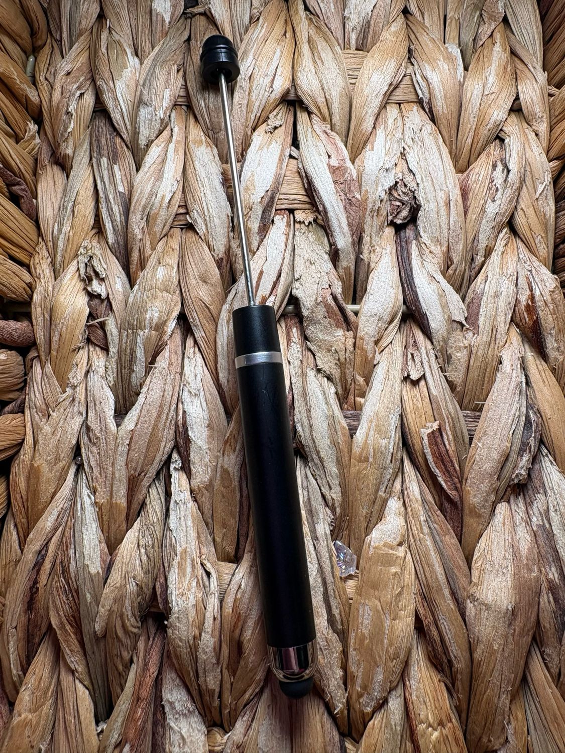 Black 2-1 Beadable Stylus Pen 