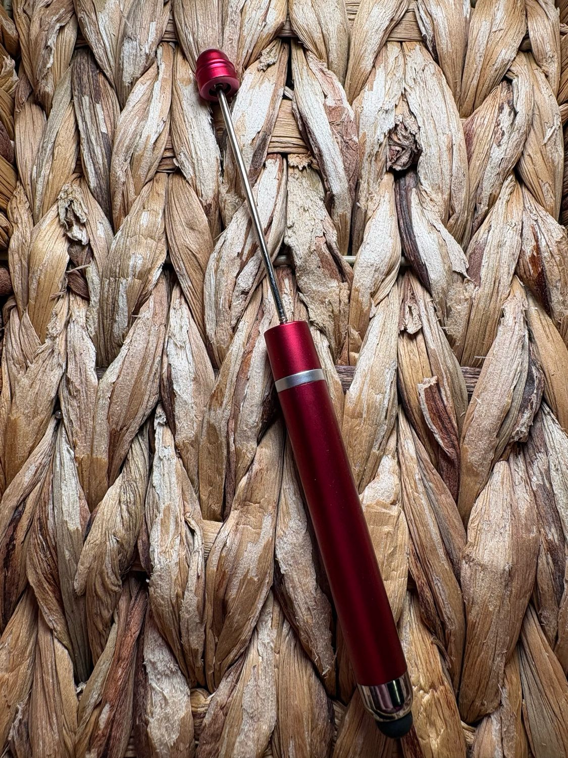 Red 2-1 Beadable Stylus Pen 