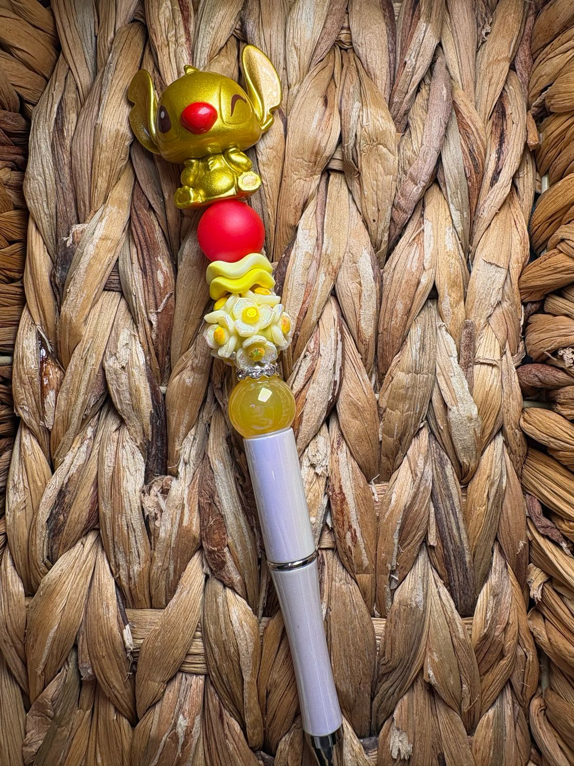 Gold Blue Alien Premade Pen