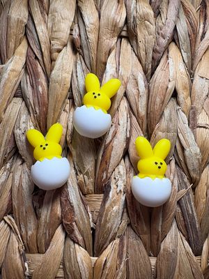 Yellow Bunny Egg 3d Focal Bead