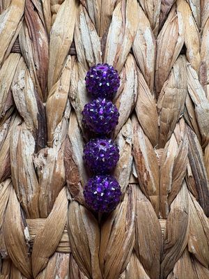 Purple 15mm Rhinestone Beads