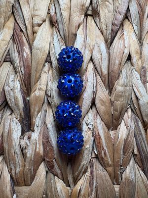 Dark Blue 15mm Rhinestone Beads