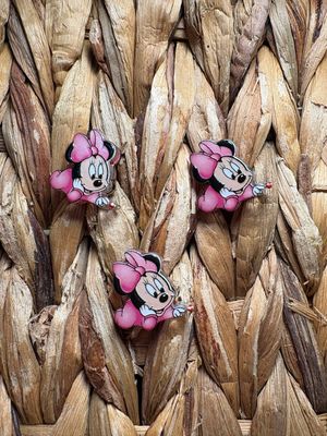 Girl Mouse Acrylic Focal Bead