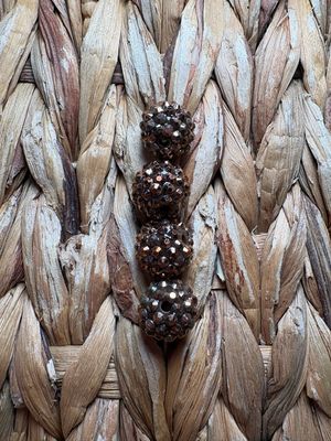 Brown 15mm Rhinestone Beads