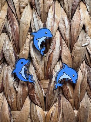 Dolphin Acrylic Focal Bead